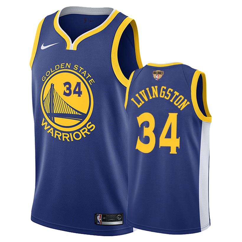 Warriors Male Shaun Livingston #34 Finals Bound Icon Blue Jersey
