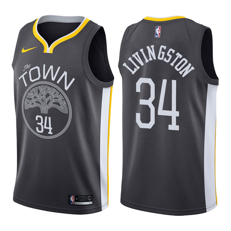 Warriors Male Shaun Livingston #34 The Town Statement Black Jersey