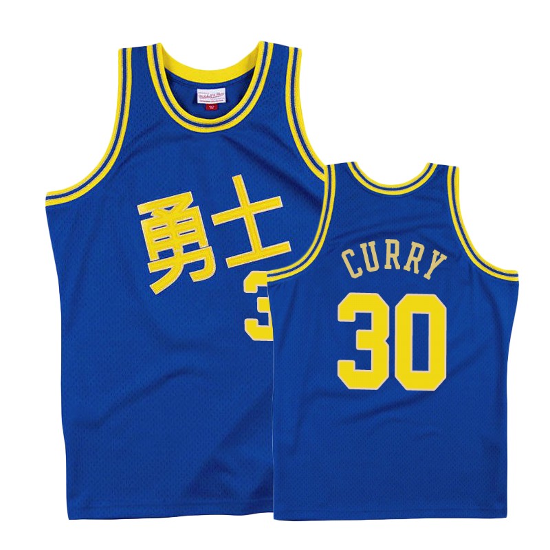 Warriors Male Stephen Curry #30 Chinese New Year Royal Jersey