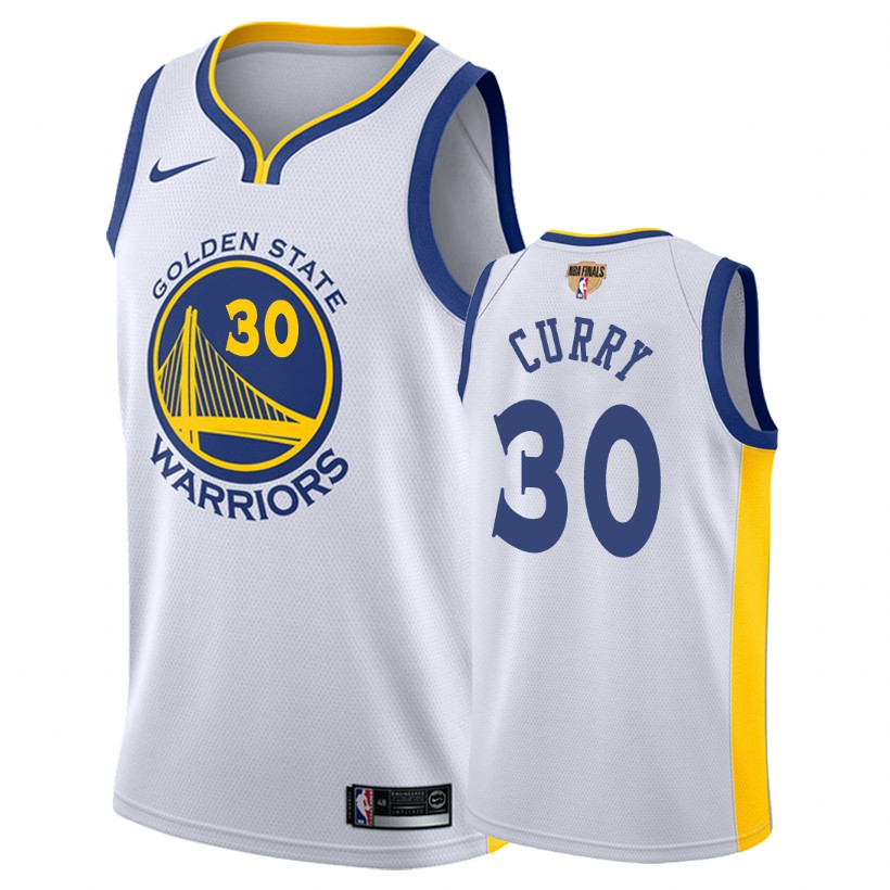 Warriors Male Stephen Curry #30 Finals Bound Association White Jersey