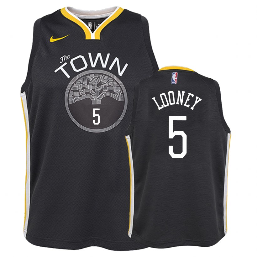 Warriors Youth's Kevon Looney #5 Statement Edition Gray Jersey