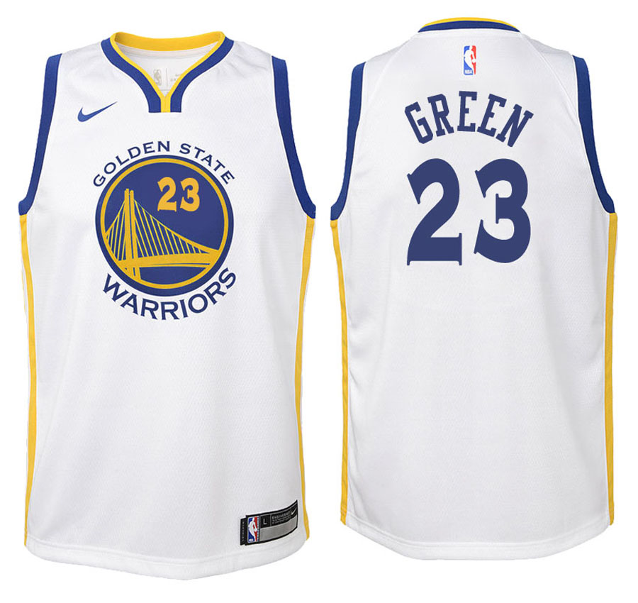 Warriors Youth Draymond Green #23 2017-18 Association White Jersey