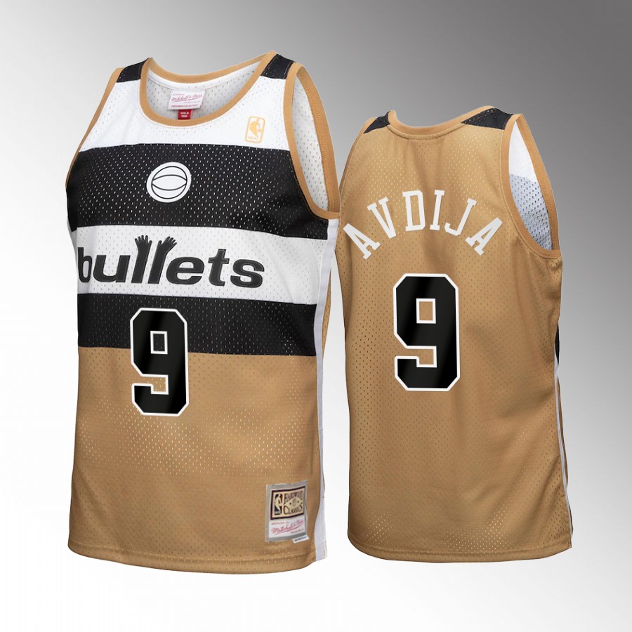 Washington Bullets Deni Avdija Gold Reload 3.0 Men Jersey Mitchell Ness