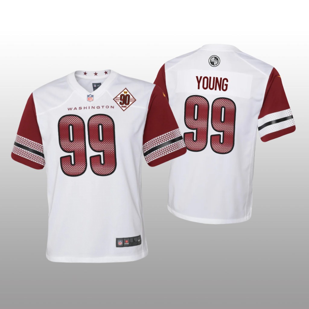 Washington Commanders Chase Young White Jersey 90th Anniversary - Youth