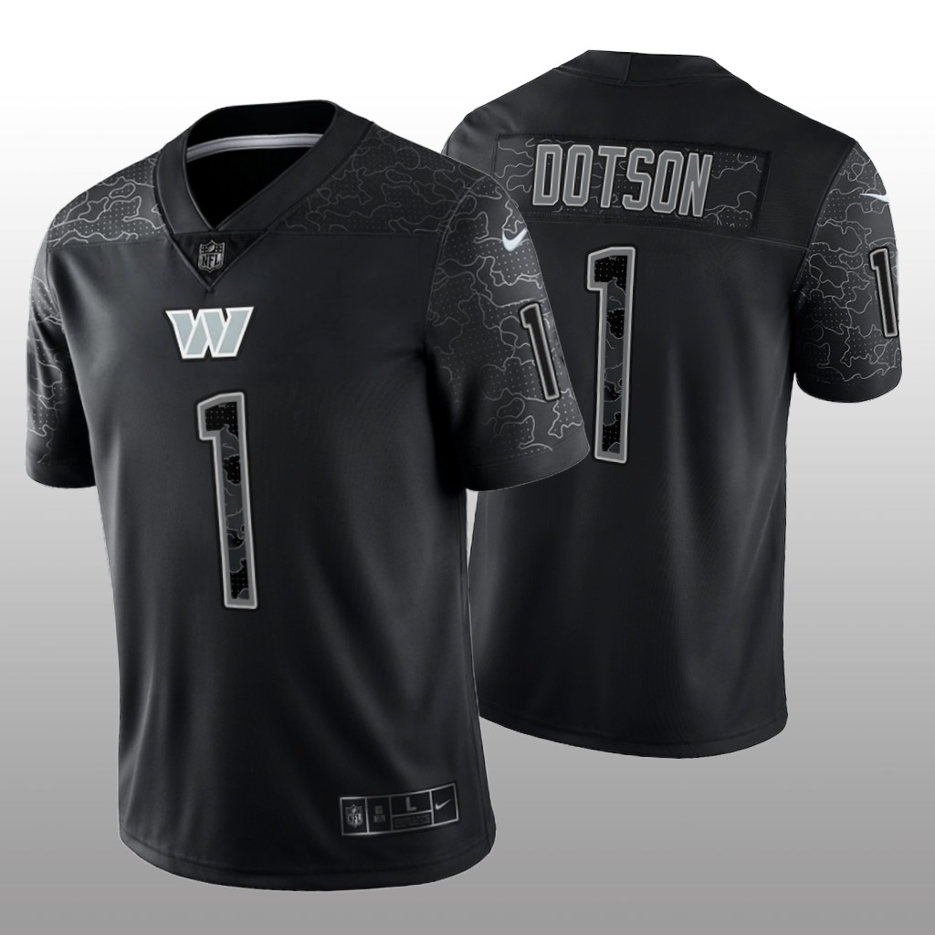 Washington Commanders Jahan Dotson Black Jersey Reflective Limited - Men's