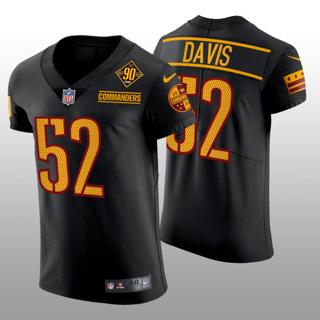 Washington Commanders Jamin Davis Black Elite 90th Anniversary - Men's
