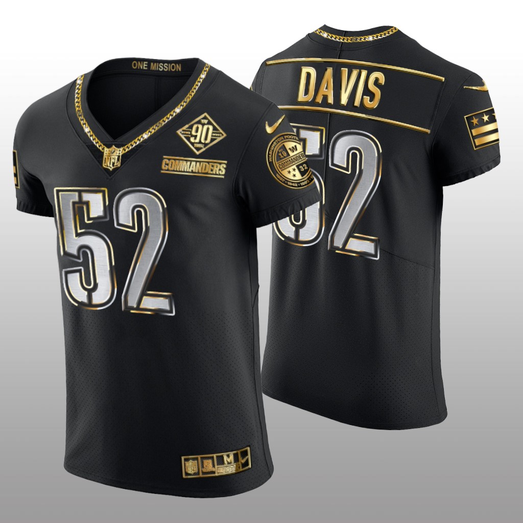 Washington Commanders Jamin Davis Black Gold Elite 90th Anniversary - Men's
