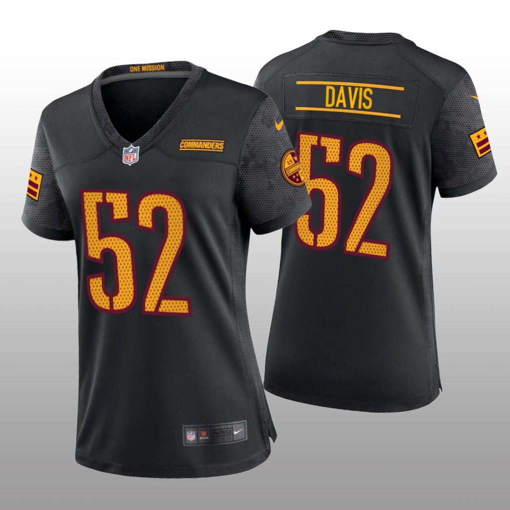Washington Commanders Jamin Davis Black Jersey Alternate Game - Women's