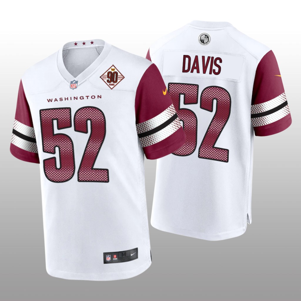 Washington Commanders Jamin Davis White Game 90th Anniversary - Men's