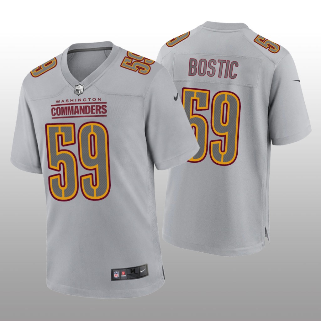 Washington Commanders Jon Bostic Gray Jersey Atmosphere Fashion Game - Men's