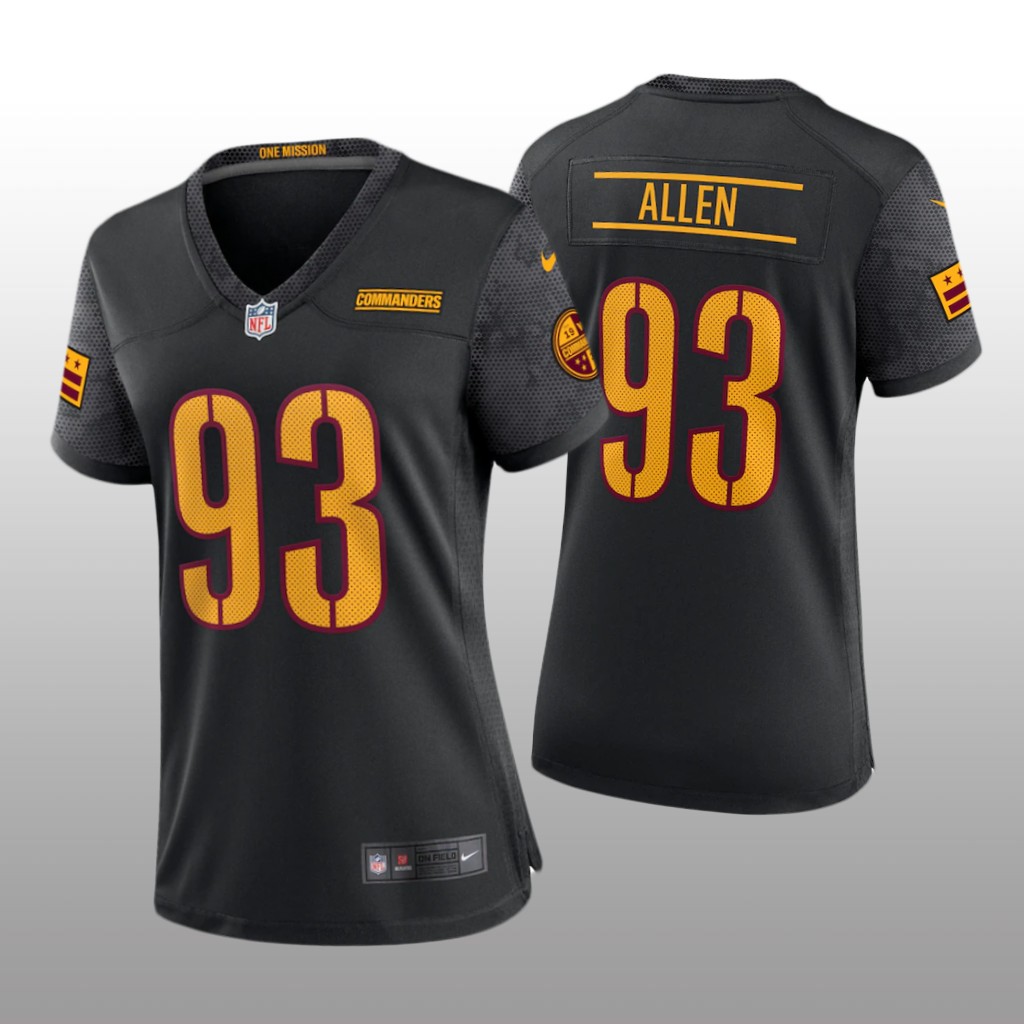 Washington Commanders Jonathan Allen Black Jersey Alternate Game - Women's