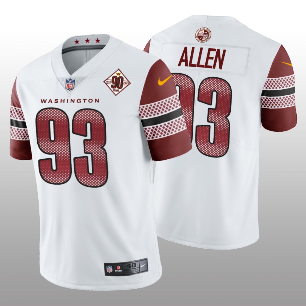 Washington Commanders Jonathan Allen White Limited 90th Anniversary - Men's