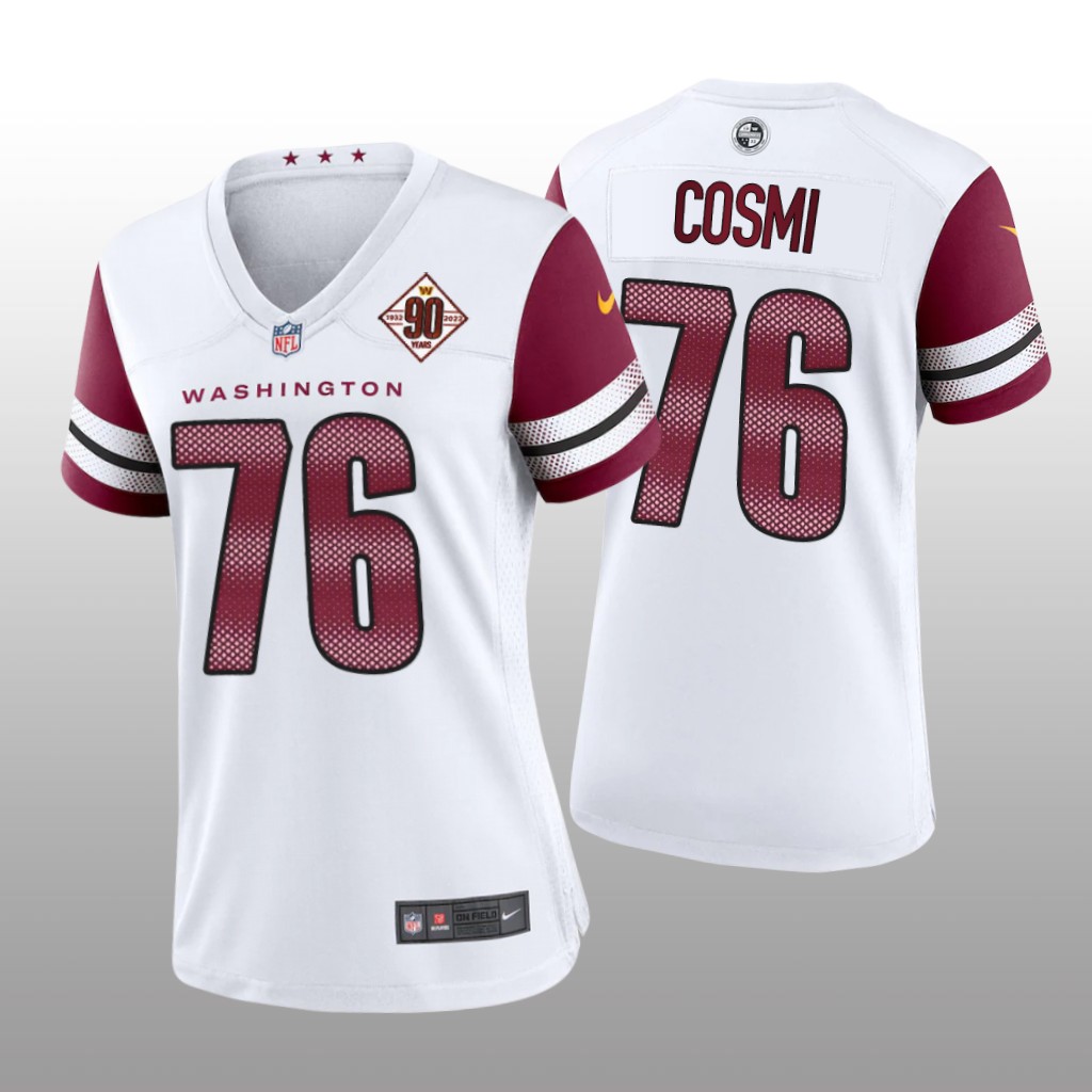 Washington Commanders Samuel Cosmi White Jersey 90th Anniversary - Women's