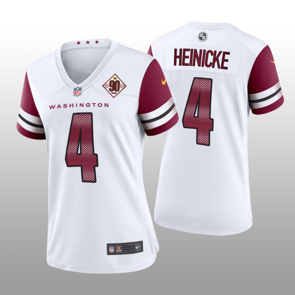 Washington Commanders Taylor Heinicke White Jersey 90th Anniversary - Women's