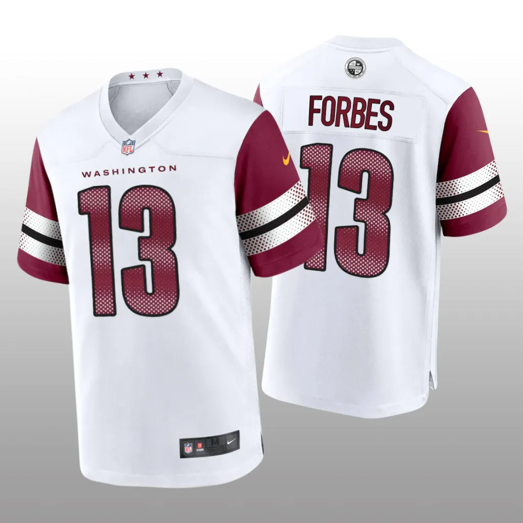 Washington Commanders White 2023 NFL Draft Emmanuel Forbes Game Jersey