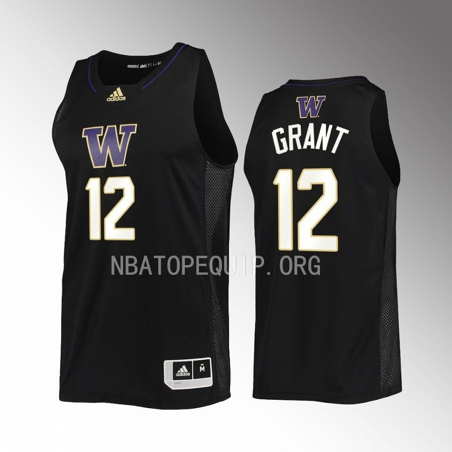 Washington Huskies Jackson Grant Jersey 2022-23 Swingman  Black Uniform