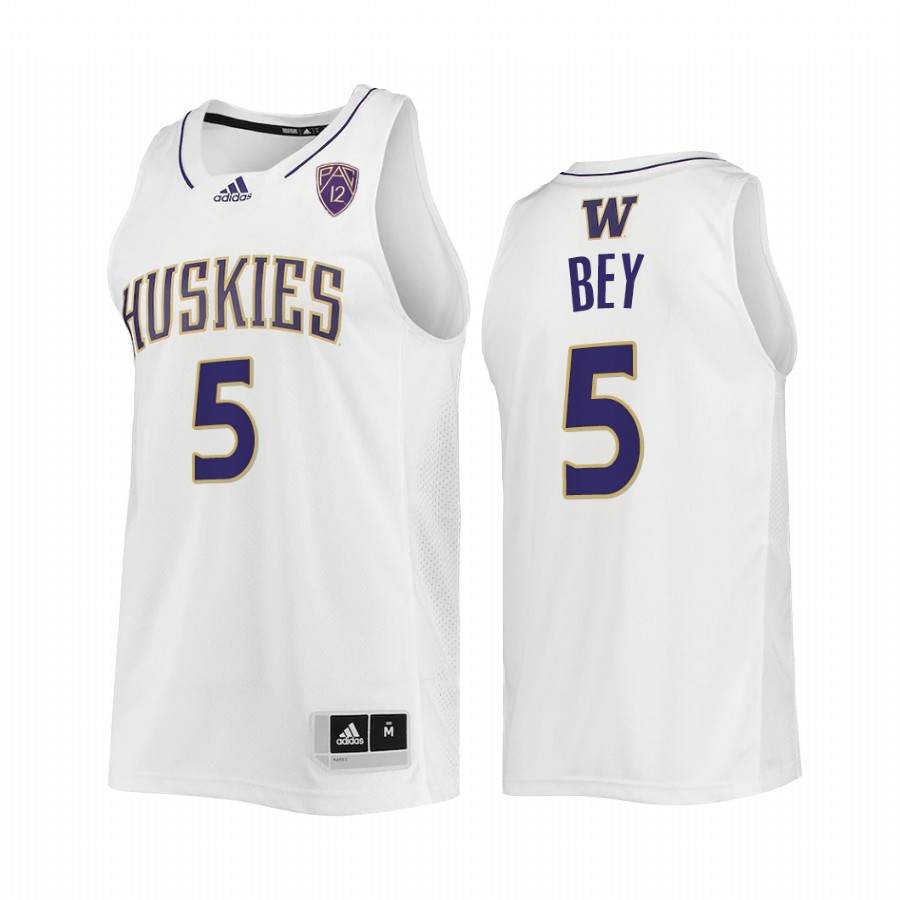 Washington Huskies Jamal Bey Jersey 2022 College  White Uniform