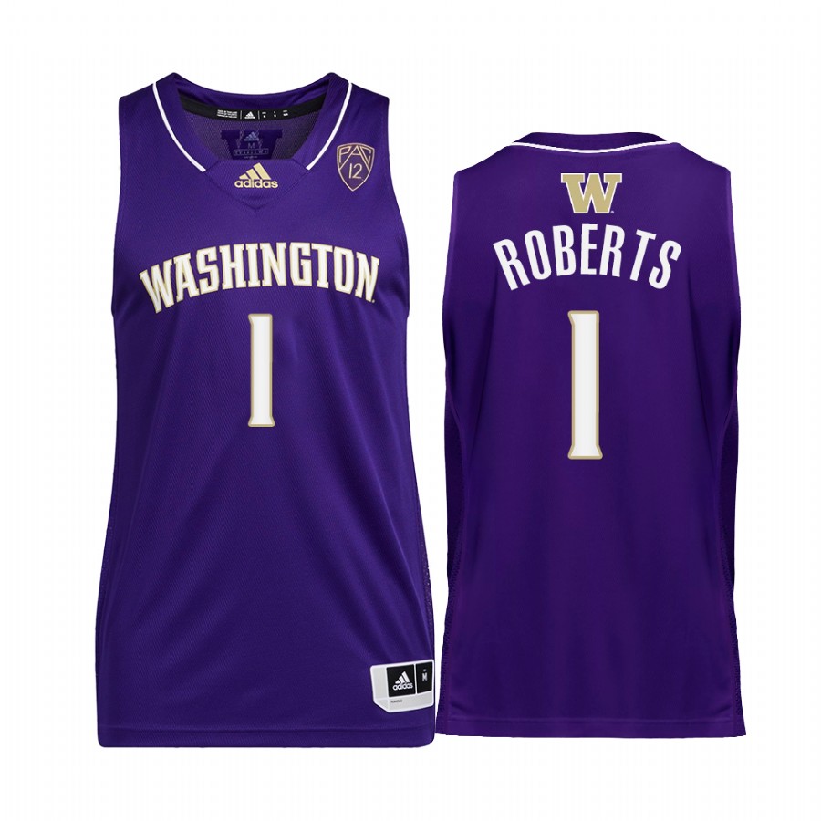 Washington Huskies Nate Roberts Jersey 2022 College  Purple Uniform