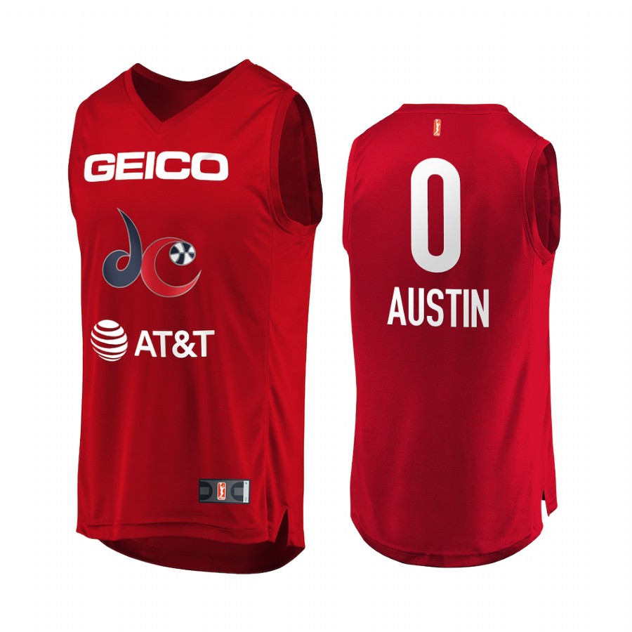 Washington Mystics #0 Shakira Austin 2022 WNBA Draft Red Jersey First round