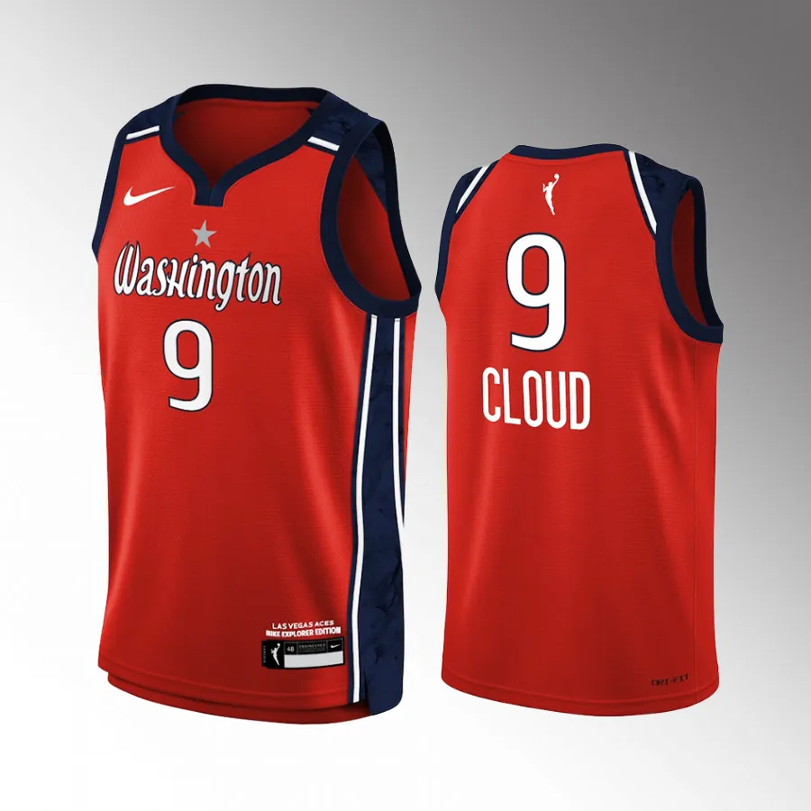 Washington Mystics Natasha Cloud Red #9 Explorer Edition Youth Swingman Jersey