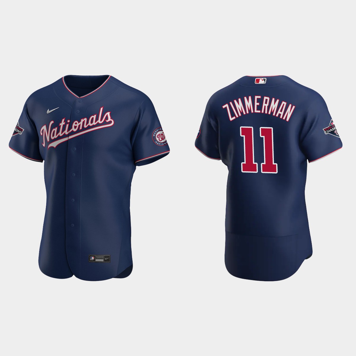 Washington Nationals 2019 World Series Champions Ryan Zimmerman Navy Alternate Jersey