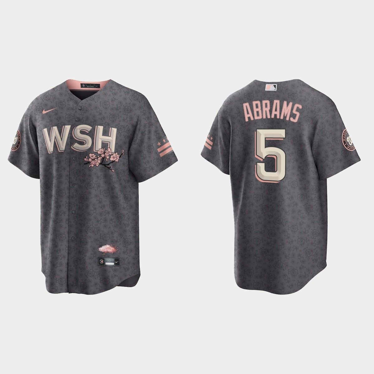 Washington Nationals C.J. Abrams 2022 City Connect Jersey - Gray
