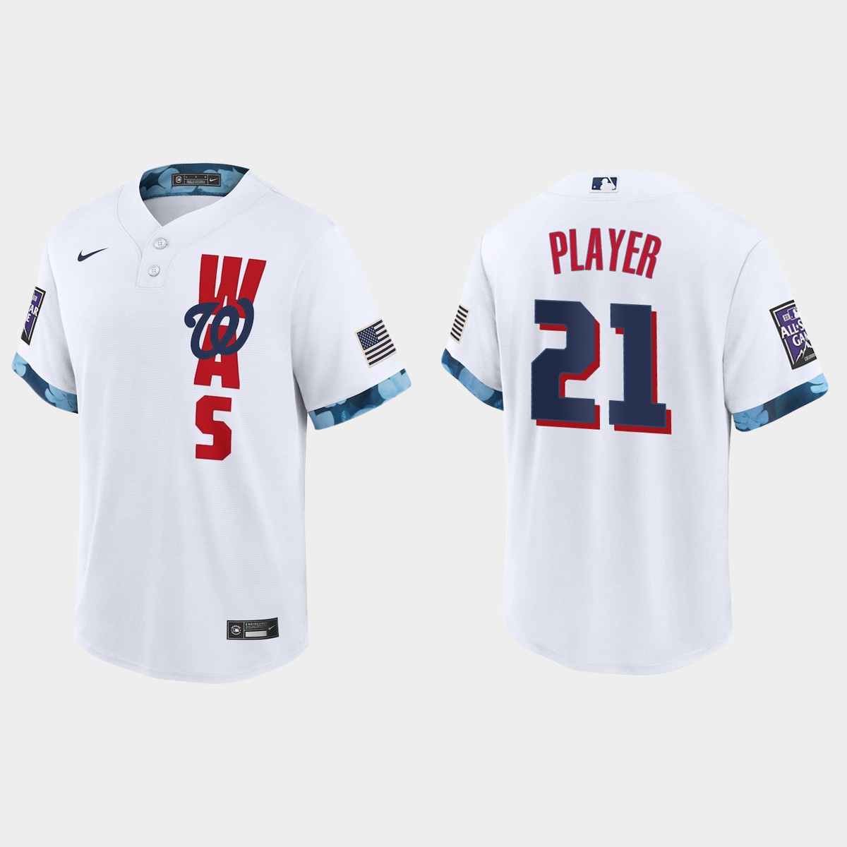 Washington Nationals Custom 2021 MLB All-Star Game Jersey - White