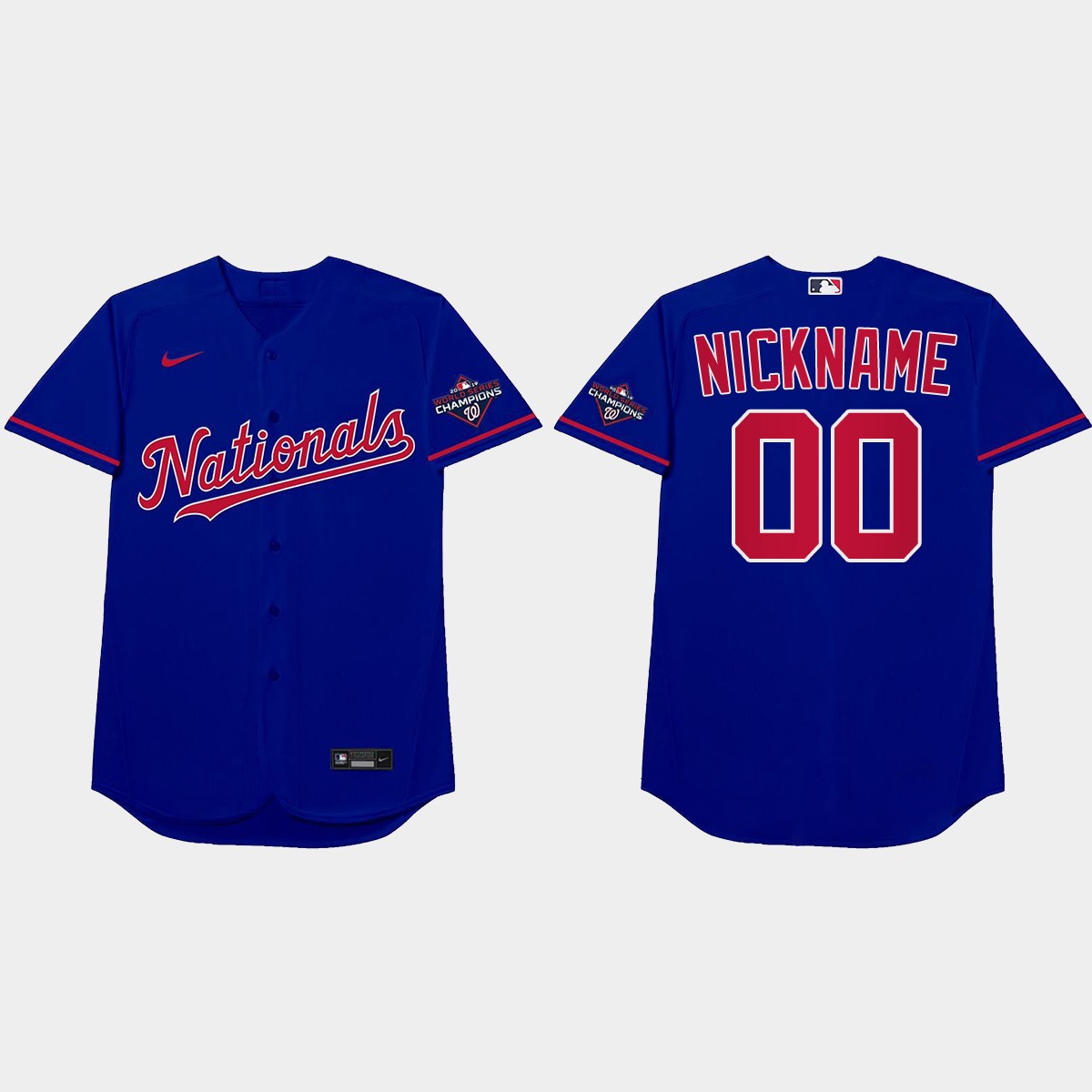 Washington Nationals Custom 2021 Players' Weekend Nickname Jersey - Royal