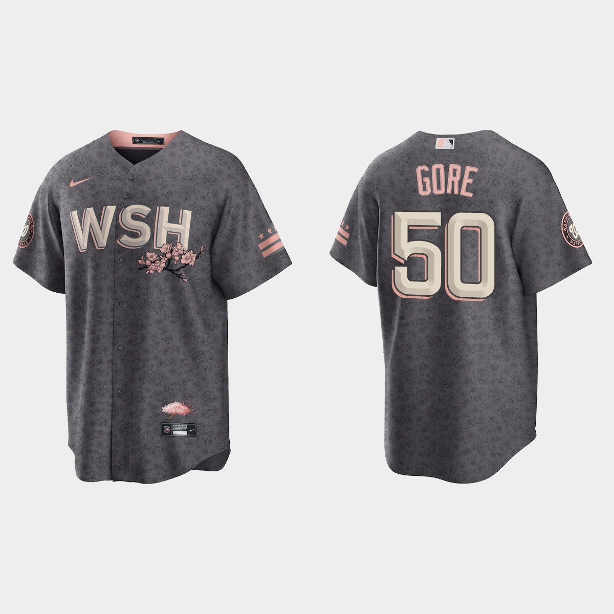 Washington Nationals MacKenzie Gore 2022 City Connect Jersey - Gray