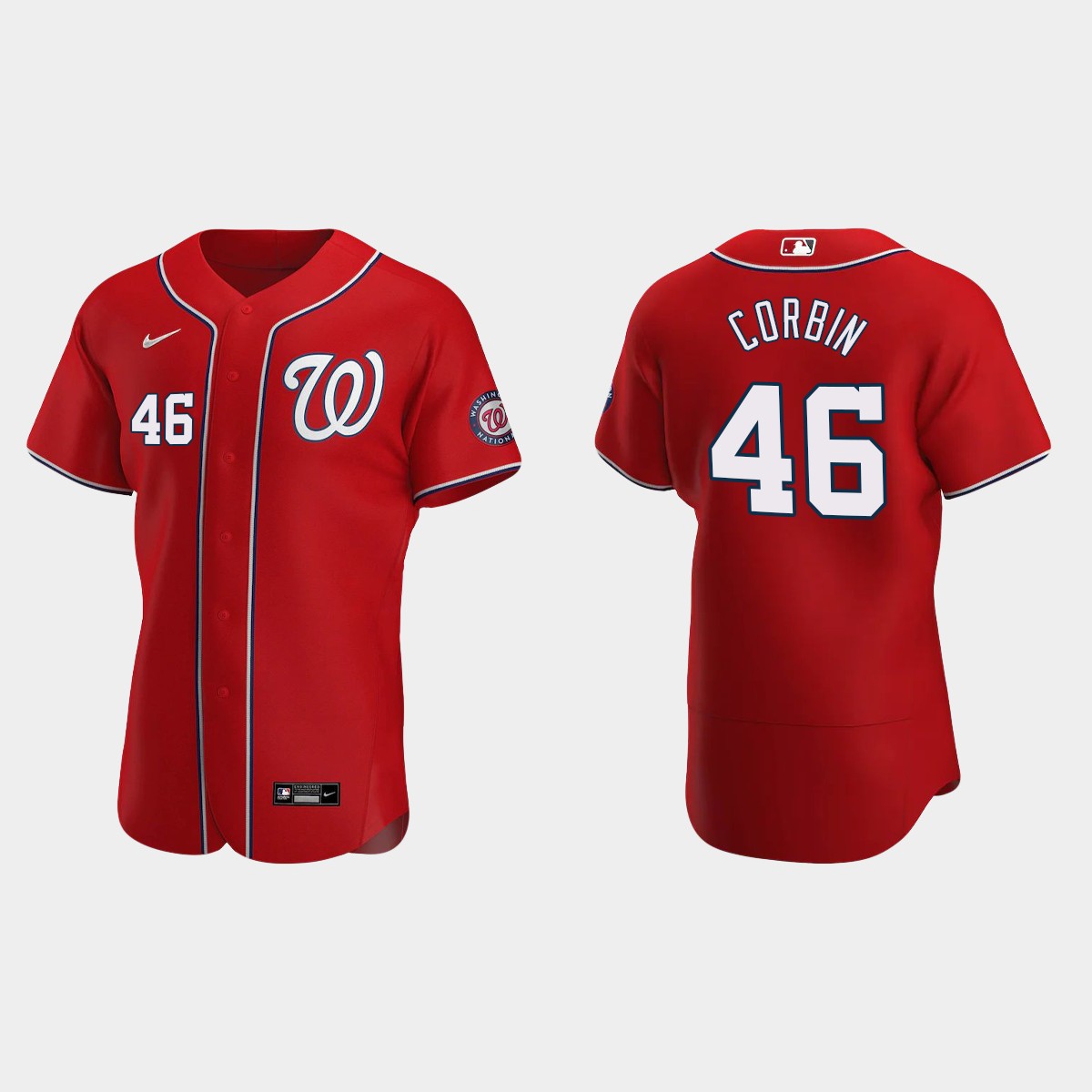 Washington Nationals Patrick Corbin #46 Red 2020 Alternate Jersey