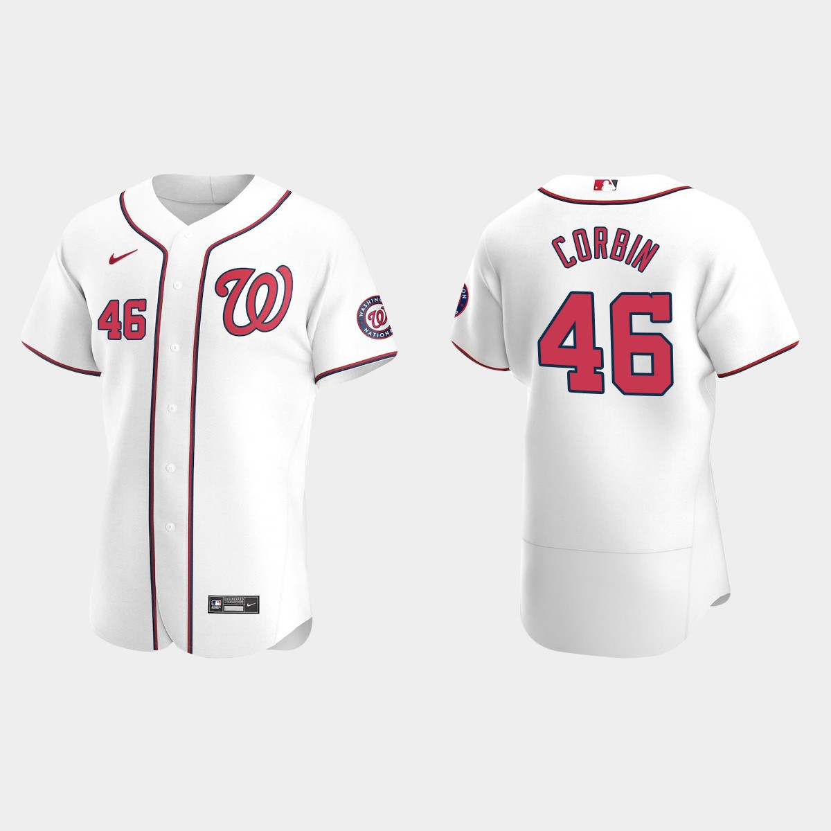 Washington Nationals Patrick Corbin #46 White 2020 Home Jersey