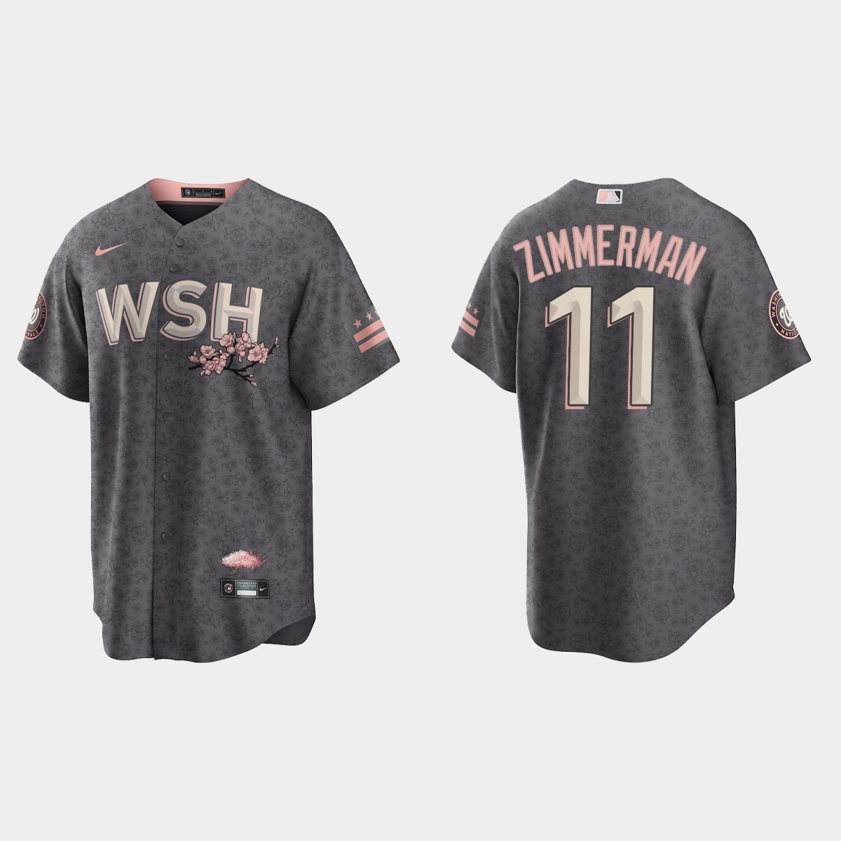 Washington Nationals Ryan Zimmerman 2022 City Connect Jersey - Gray