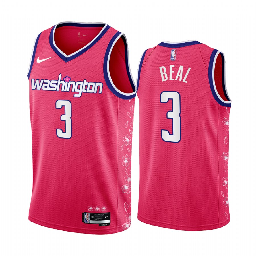 Washington Wizards Bradley Beal Cherry Blossom City 2022 Pink Jersey #3 Limited Edition