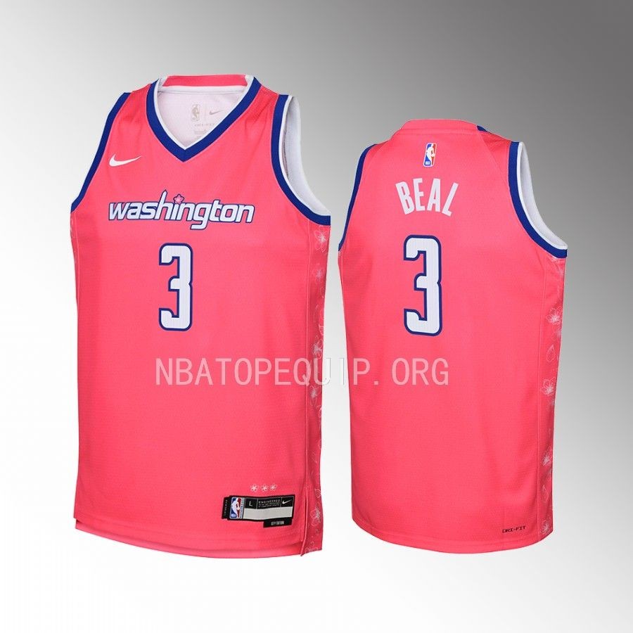 Washington Wizards Bradley Beal City Edition Pink Youth Jersey Swingman #3