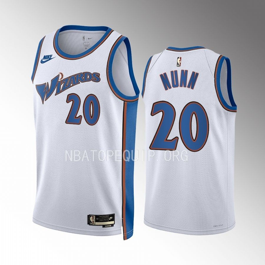 Washington Wizards Kendrick Nunn 2022-23 Classic Edition White #20 Jersey Swingman
