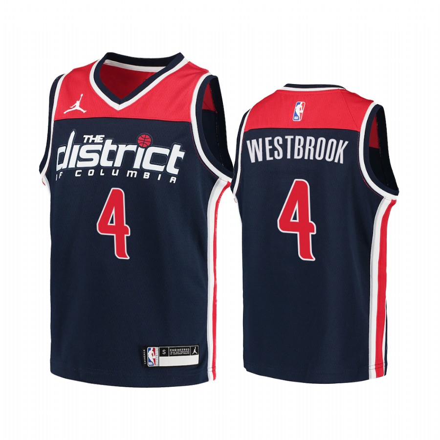 Washington Wizards Russell Westbrook 2020-21 Statement Navy Youth Jersey - 2020 Trade