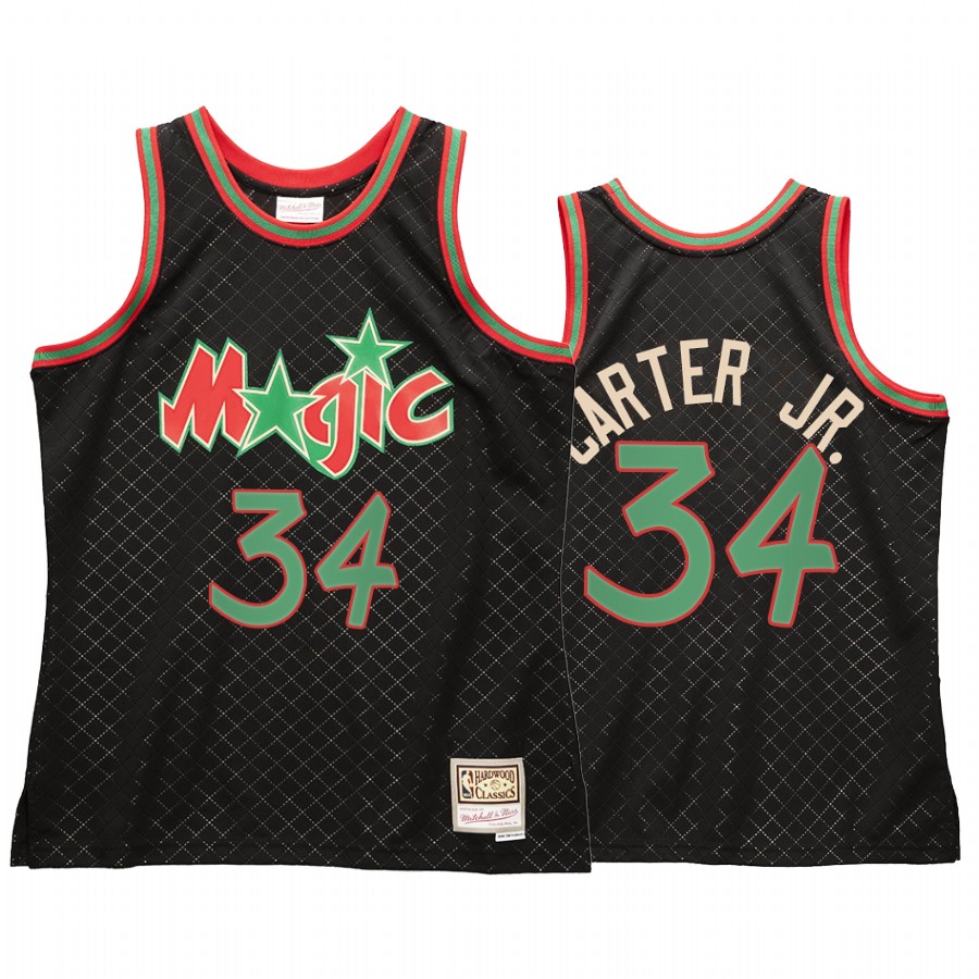 Wendell Carter Jr. 34 Orlando Magic Neapolitan Black Jersey Hardwood Classics