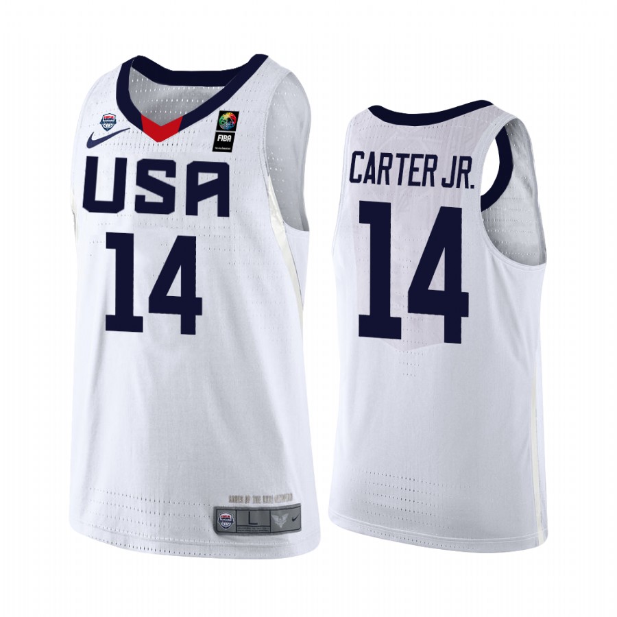 Wendell Carter Jr. USA  #14 White 2016 U17 World Championship Gold Winner Jersey