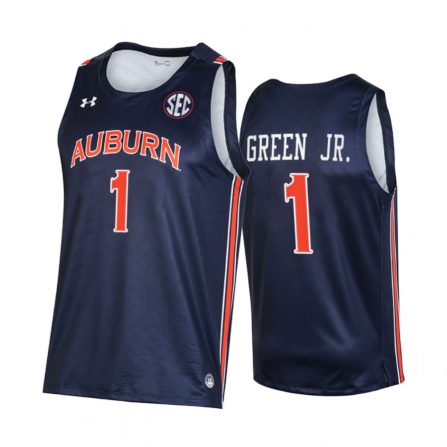 Wendell Green Jr. Auburn Tigers Navy Jersey 2021-22 College