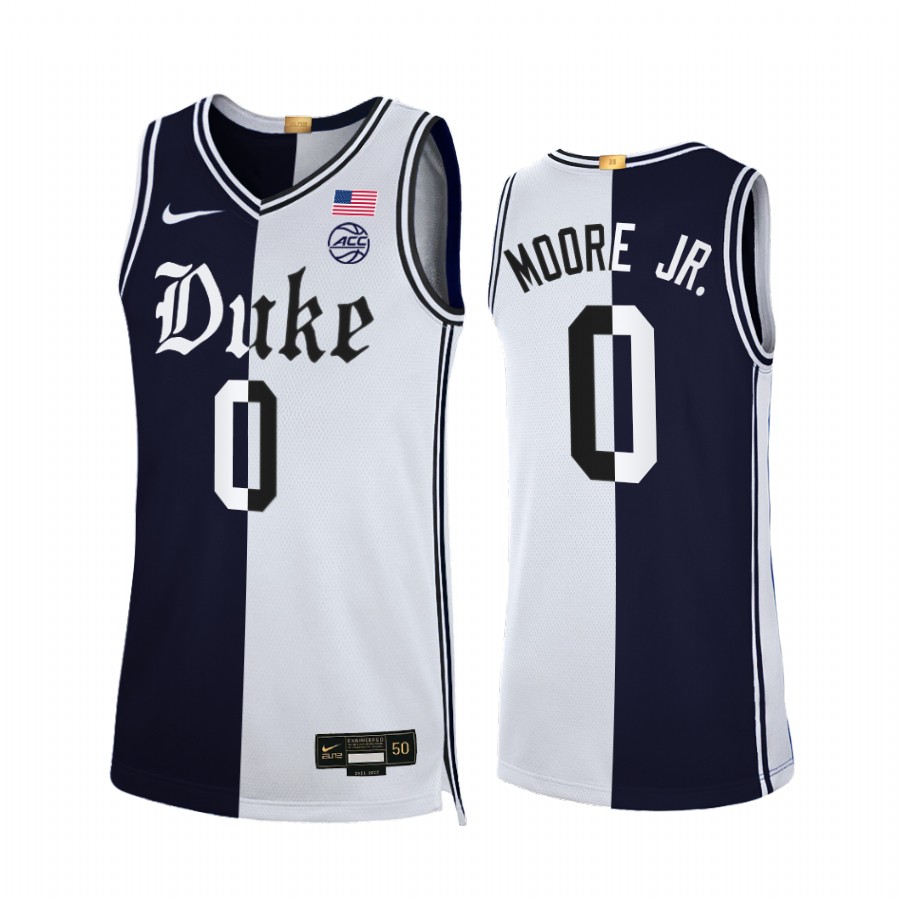 Wendell Moore Jr. Duke Blue Devils Black White Jersey 2021-22 Cameron Brotherhood Limited Split Edition