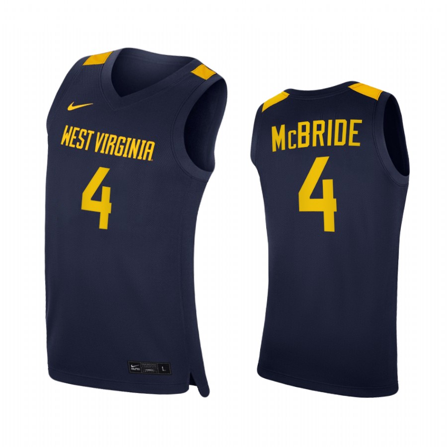 West Virginia Mountaineers Miles McBride Navy  2020-21 College  Jersey