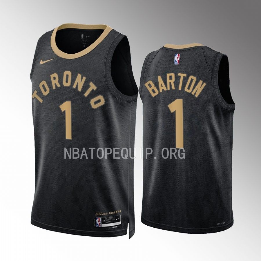 Will Barton 2022-23 Toronto Raptors Black #1 City Edition Jersey Swingman