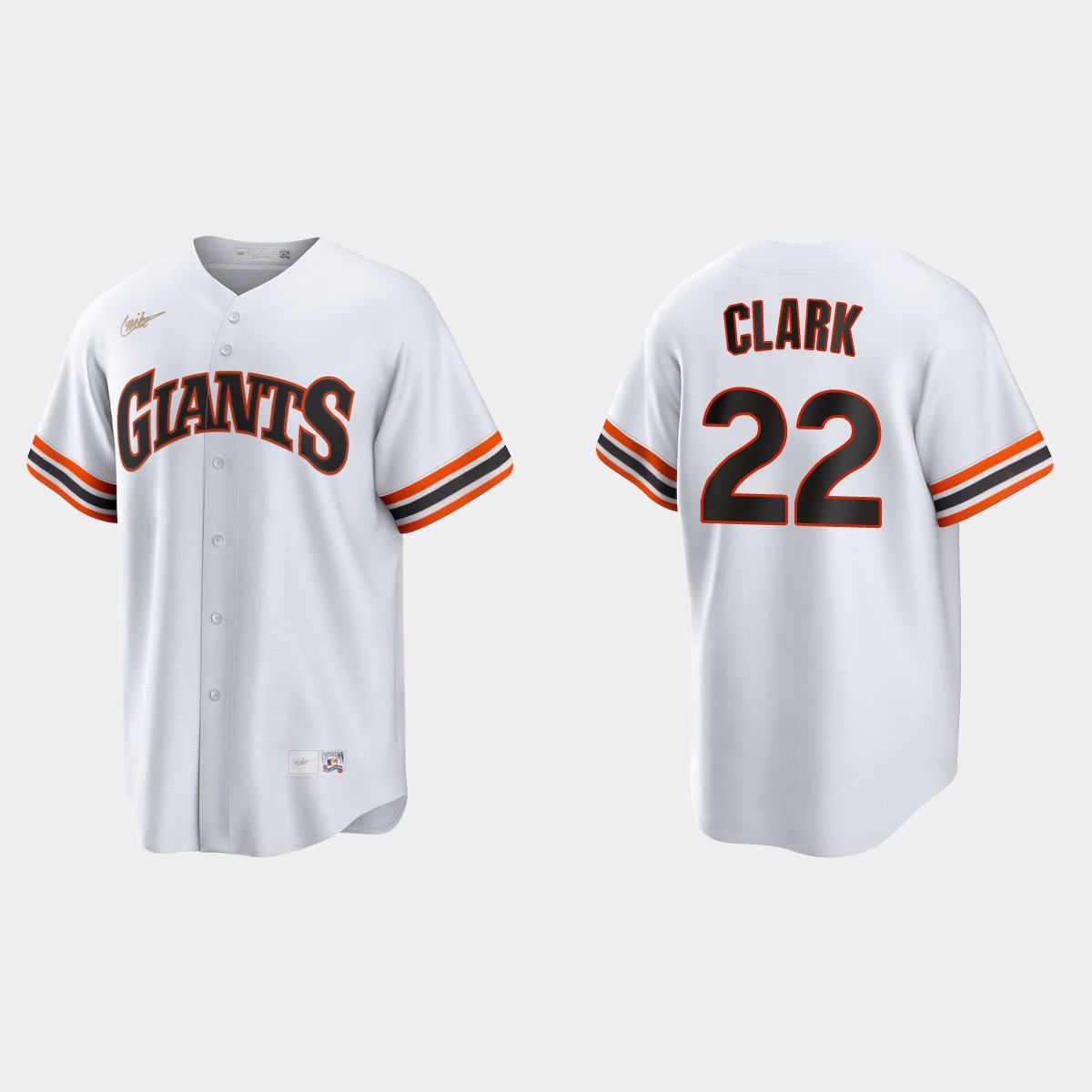 Will Clark San Francisco Giants Cooperstown Home Jersey - White