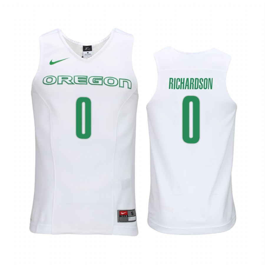 Will Richardson Oregon Ducks #0 Elite Performance College  Jersey - White
