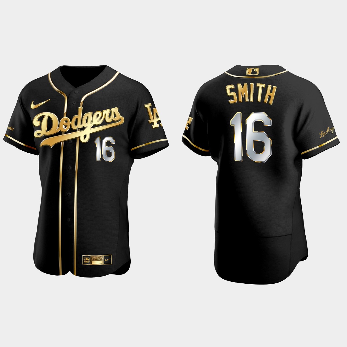 Will Smith Los Angeles Dodgers 2021 Gold Program Golden Jersey - Black