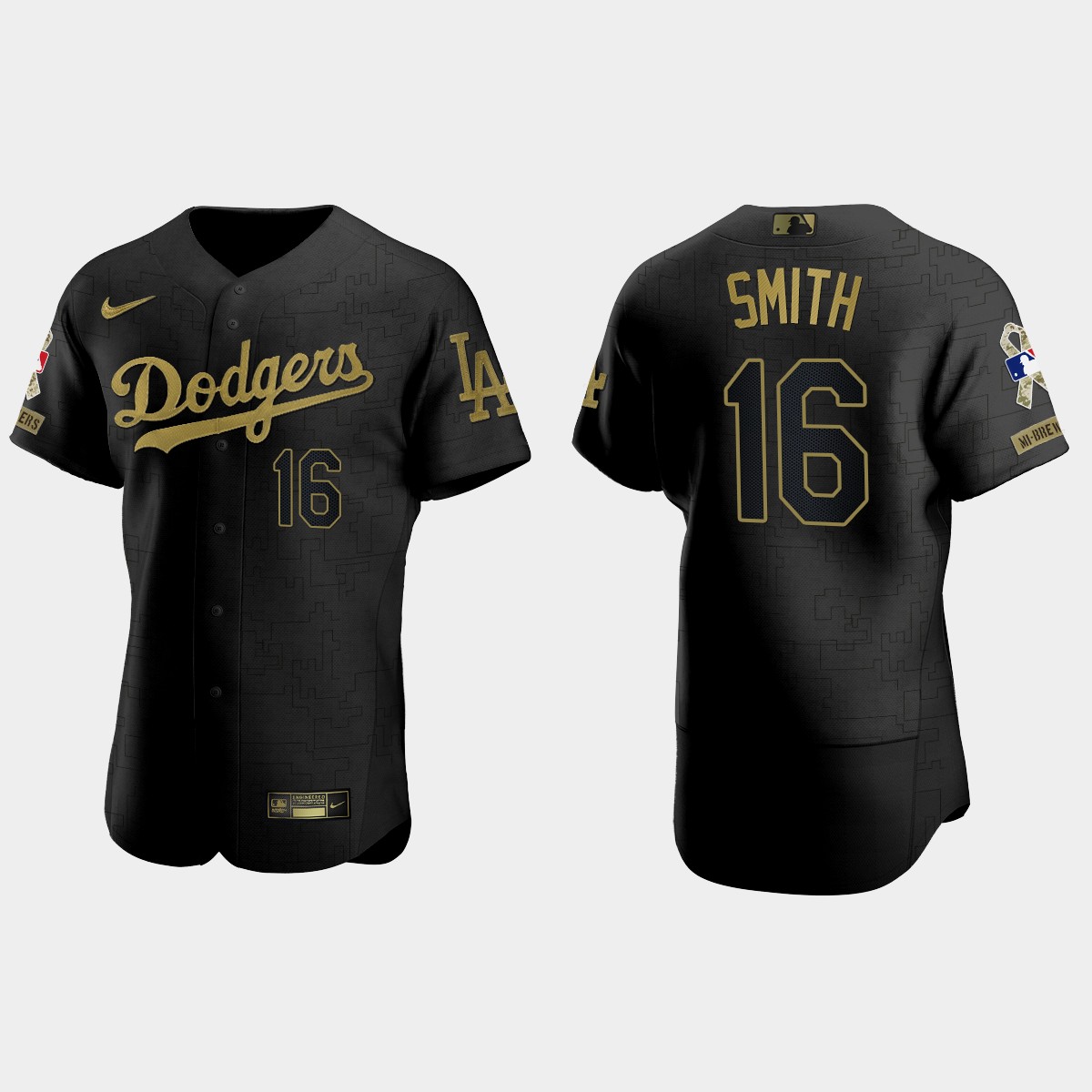 Will Smith Los Angeles Dodgers 2021 Salute to Service Jersey - All Black