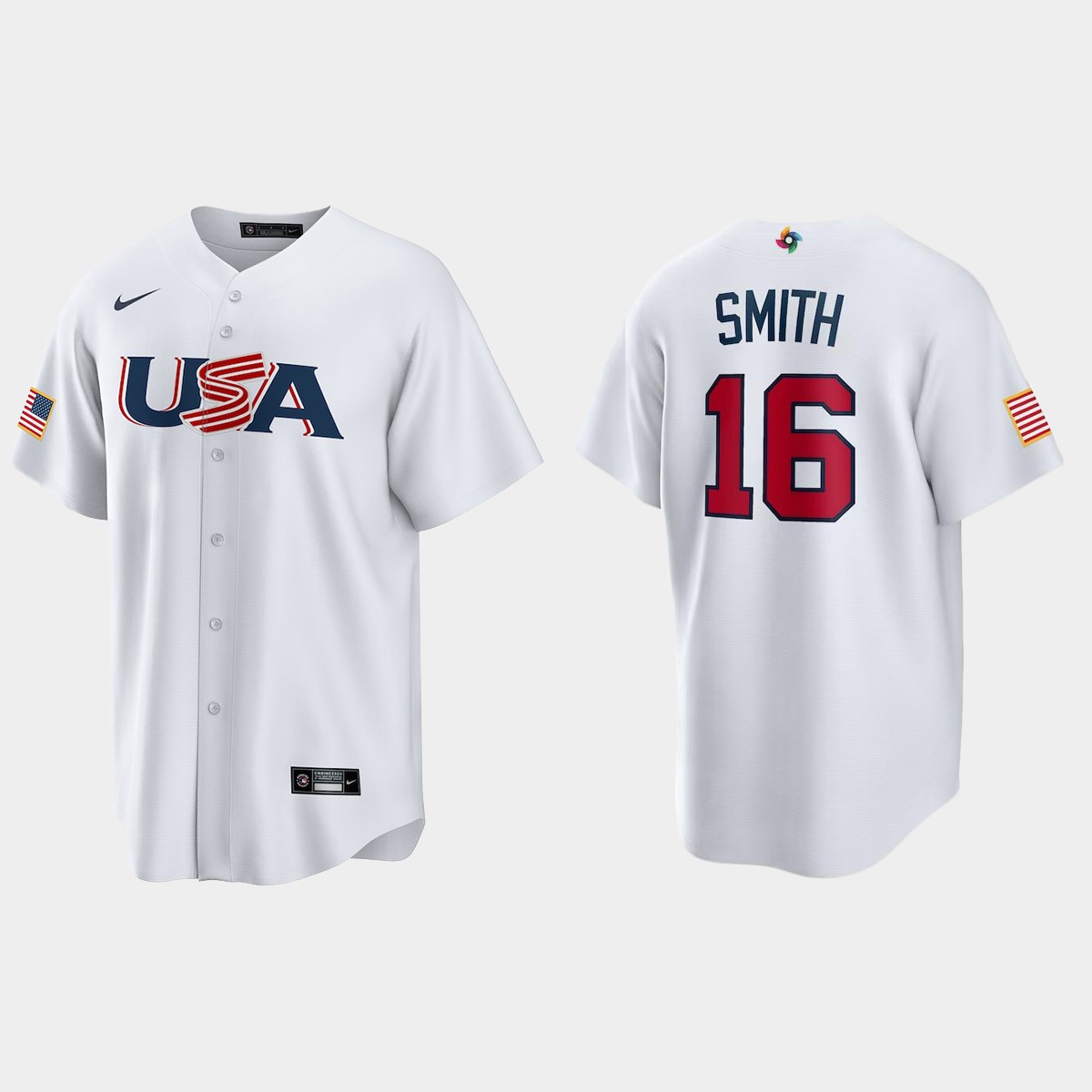 Will Smith Los Angeles Dodgers 2023 World  Classic USA Jersey - White