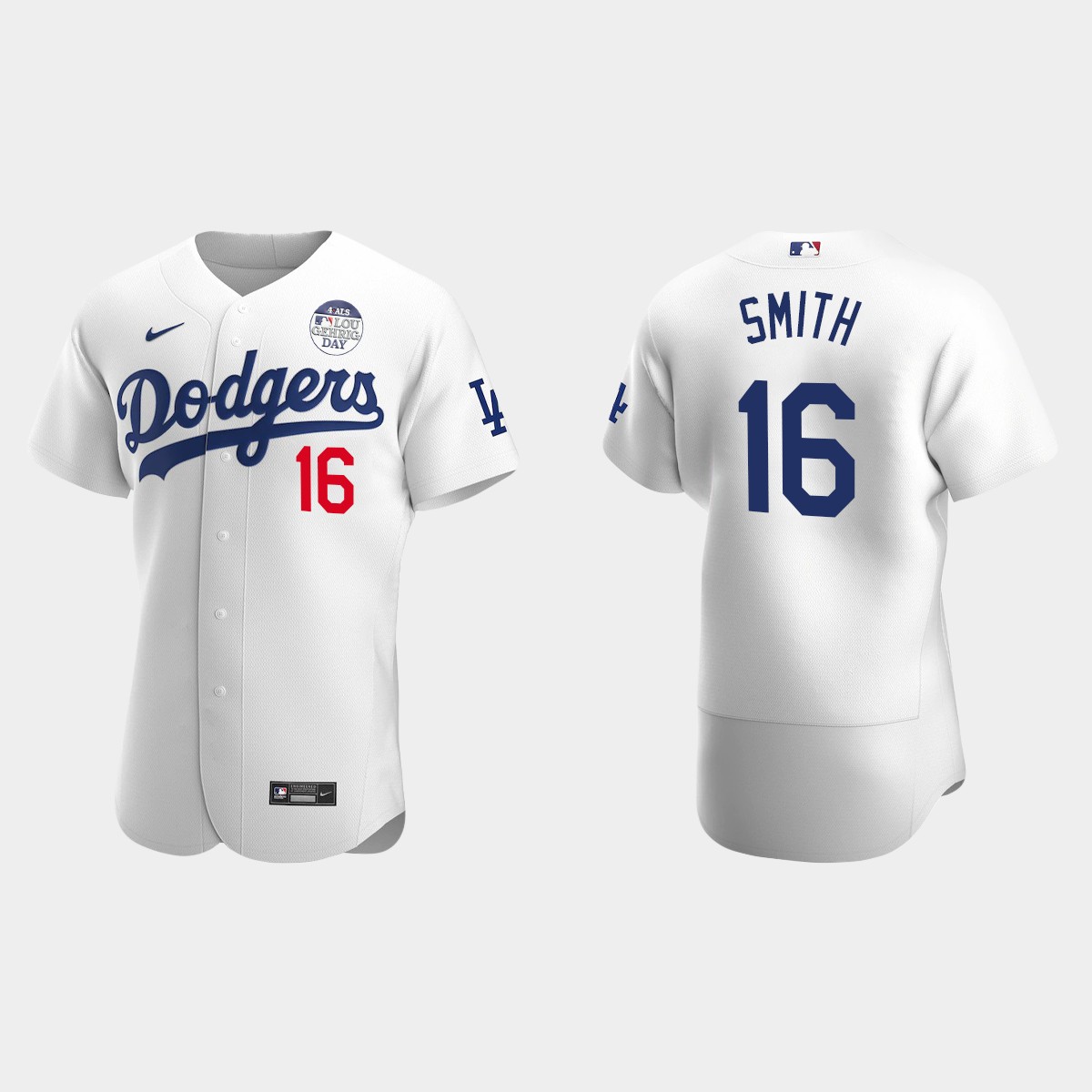 Will Smith Los Angeles Dodgers 4 ALS Lou Gehrig Day Jersey - White