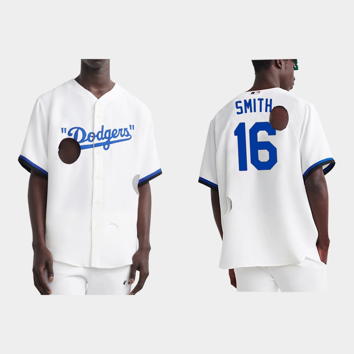 Will Smith Los Angeles Dodgers Meteor Holes Jersey - White