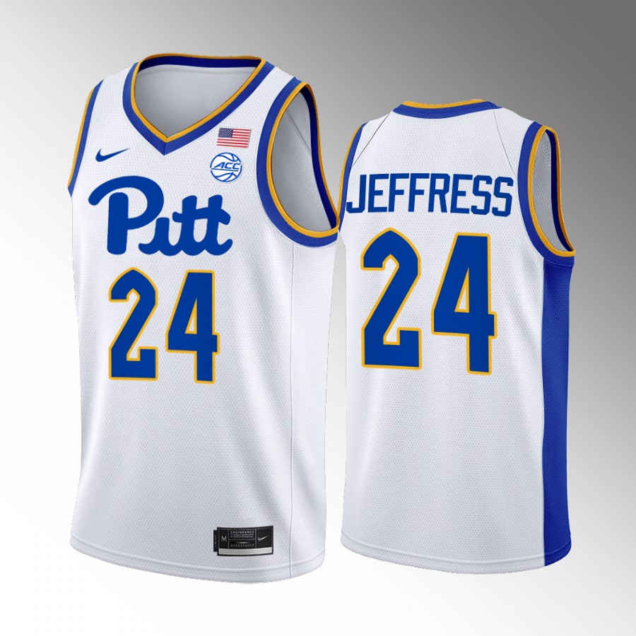 William Jeffress Pitt Panthers White Jersey 2022-23 College  Home